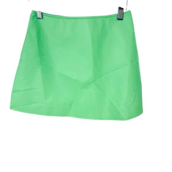 Tuckernuck NEW Mint Chip Faux Vegan Leather Meg Mini Skirt Size S - Picture 3 of 7